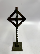 Lionel Prewar 68 Tinplate Railroad Crossing Sign C7