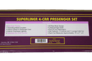 MTH 20 - 6524 O Scale AMTRAK SuperLiner 4 Car Passenger Set NOS with original box - WISE GUYS HOBBIES LLC