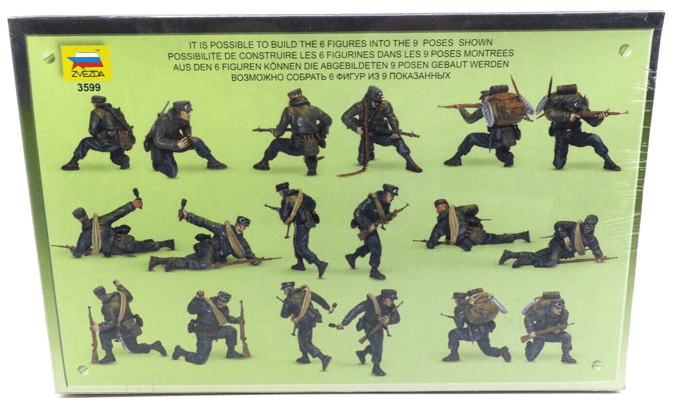 Zvezda 1/35 German Gebirgsjaeger WWII "Edelweiss" Figures Variant Model Kit 3599 - WISE GUYS HOBBIES LLC
