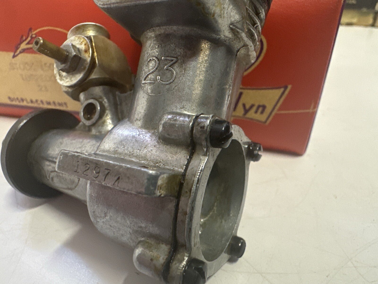 GREEN TOP K & B ALLYN TORPEDO MODEL 23 PLANE ENGINE IN ORIGINAL BOX - WISE GUYS HOBBIES LLC