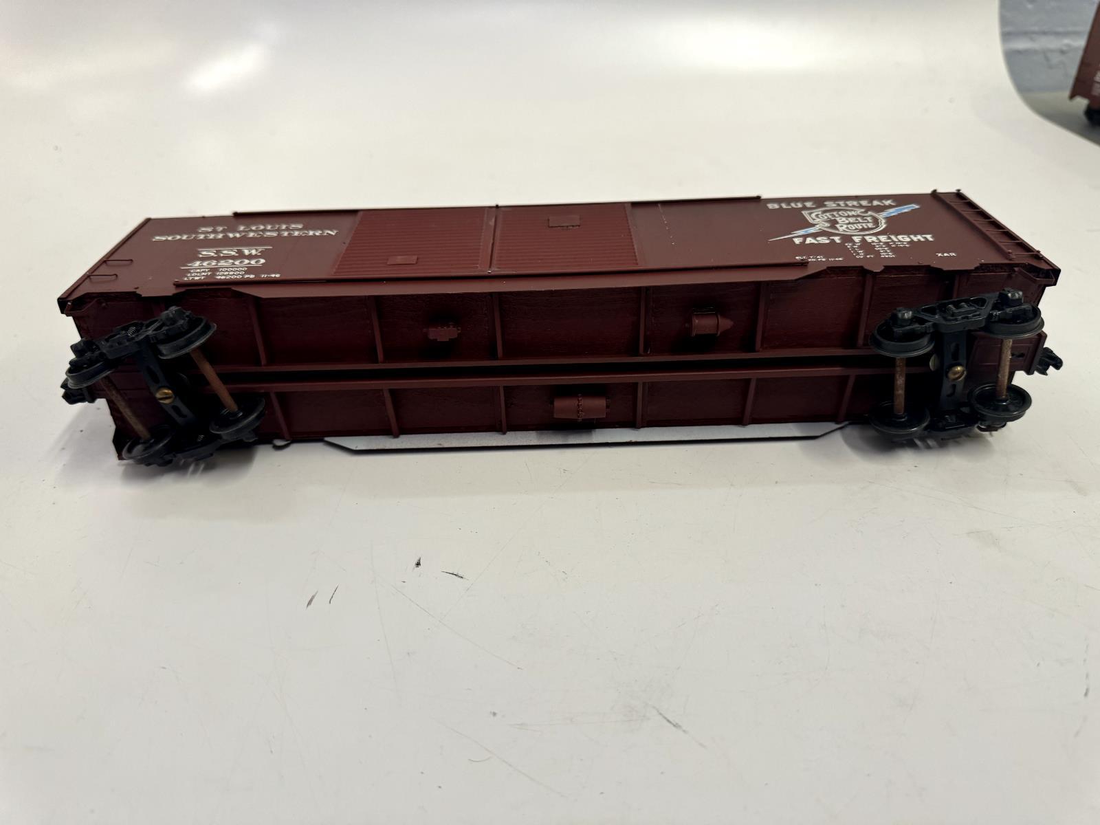 HAND BUILT CUSTOM AUTOMOBILE BOXCAR COTTON BELT SSW KCS O SCALE 2R - WISE GUYS HOBBIES LLC
