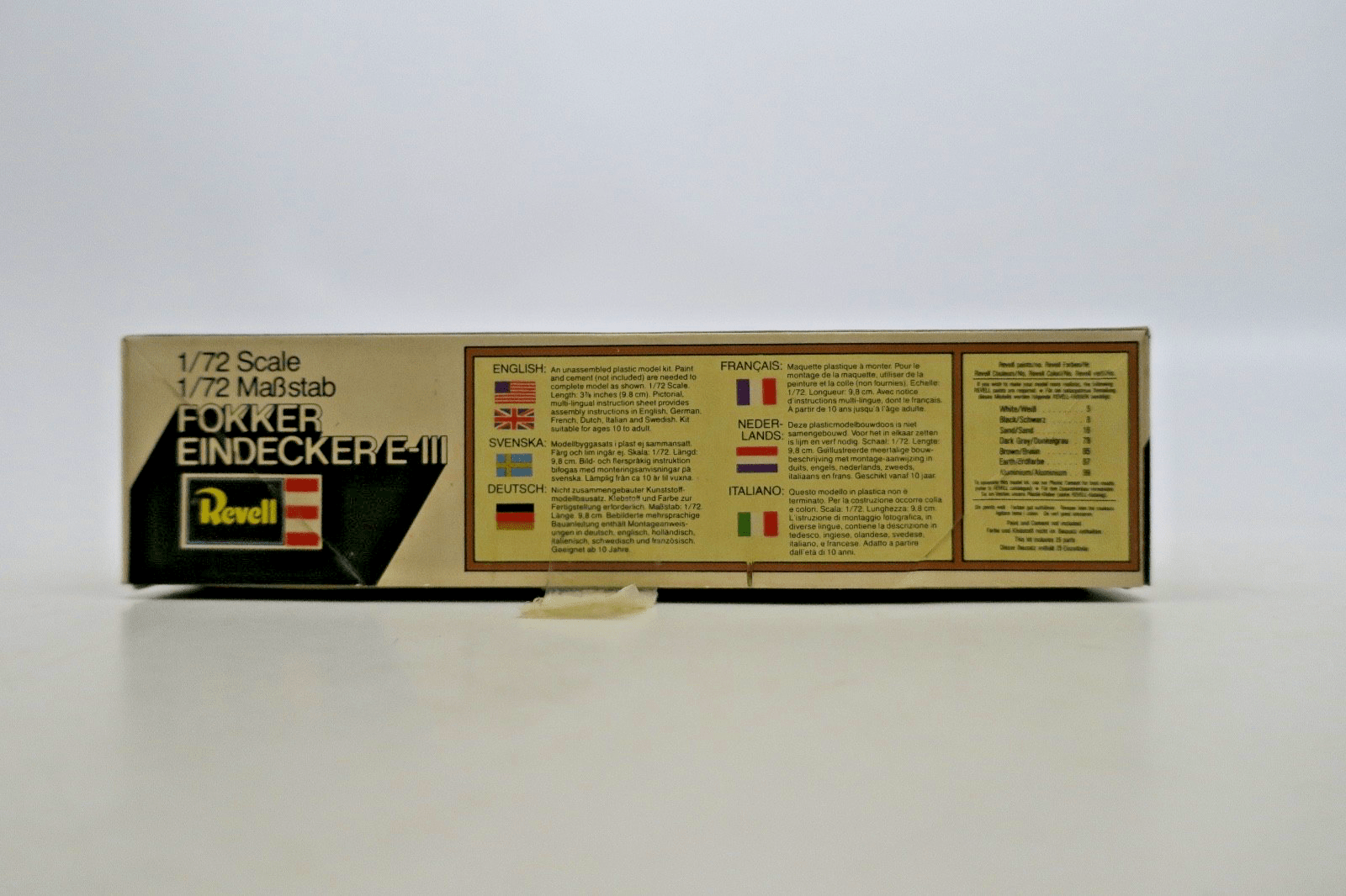 Vintage Revell 1/72 Fokker Eindecker E III Model Kit H - 4111 - WISE GUYS HOBBIES LLC