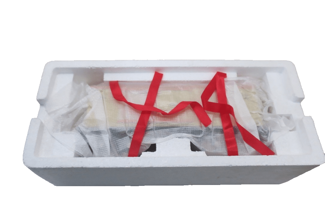 MTH TINPLATE STANDARD GAUGE 514 REEFER CAR CREAM/ORANGE/BRASS 10 - 1086 - NIB - WISE GUYS HOBBIES LLC