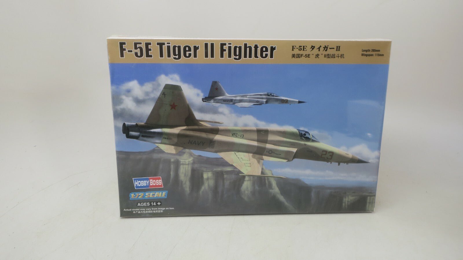 HOBBY BOSS F-5E TIGER II FIGHTER MODEL KIT 80207 SCALE 1:72 NEW IN BOX 14611 - WISE GUYS HOBBIES LLC