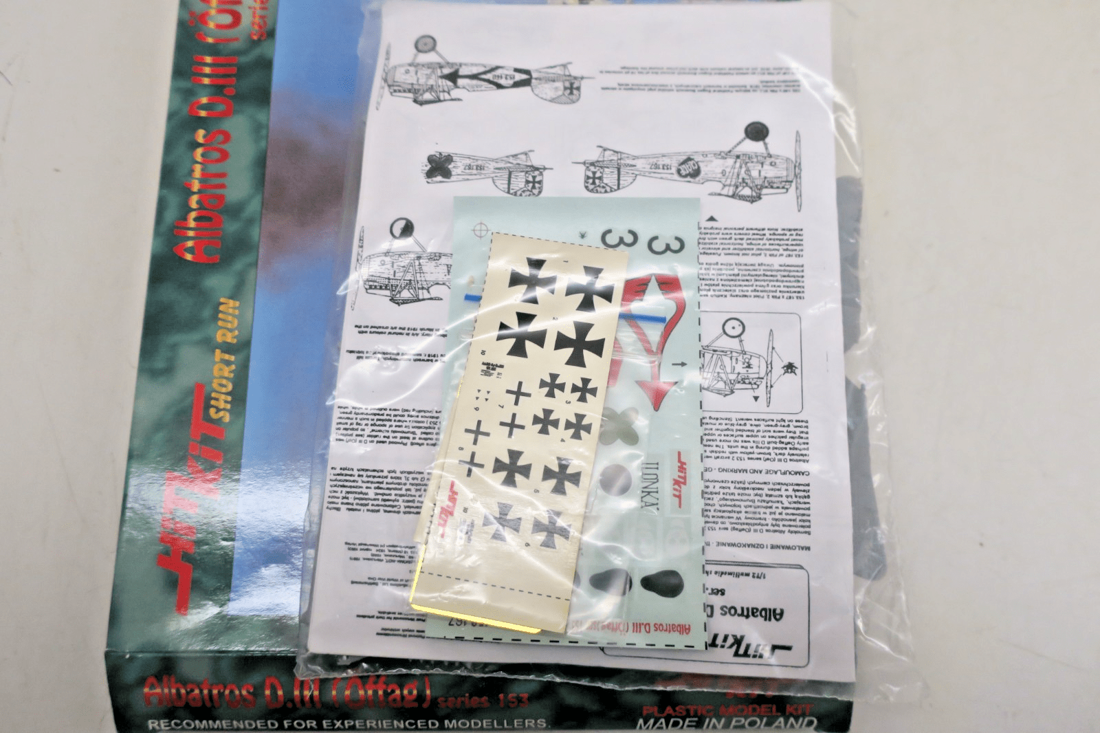 Hit Kit 1/72 Albatros D.III (Offag) Series 153 Plastic Model Kit HK004 - WISE GUYS HOBBIES LLC