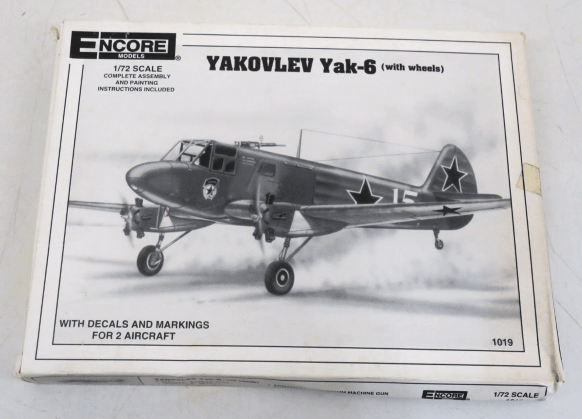 Encore Models 1/72 Yakovlev Yak - 6 (With Wheels) Model Kit 1019 - WISE GUYS HOBBIES LLC
