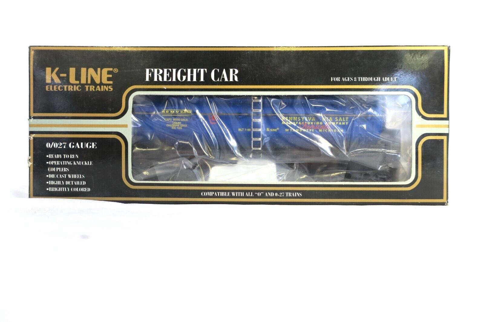 K Line Pennsylvania Nia Salt Chemical 3 Dome Tank Car in Box K5425 0 Scale - WISE GUYS HOBBIES LLC