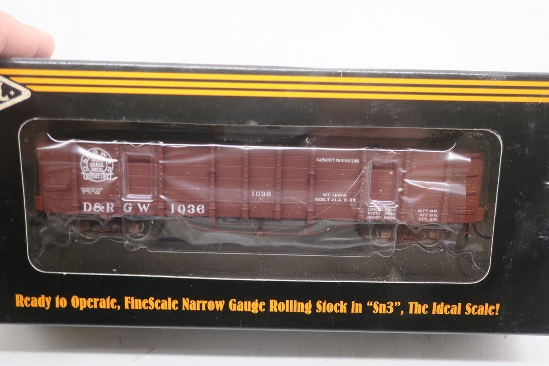 Sn3 Scale PBL Model HS1036 D&RGW Rio Grande Hi-Side Gondola 1036 - WISE GUYS HOBBIES LLC