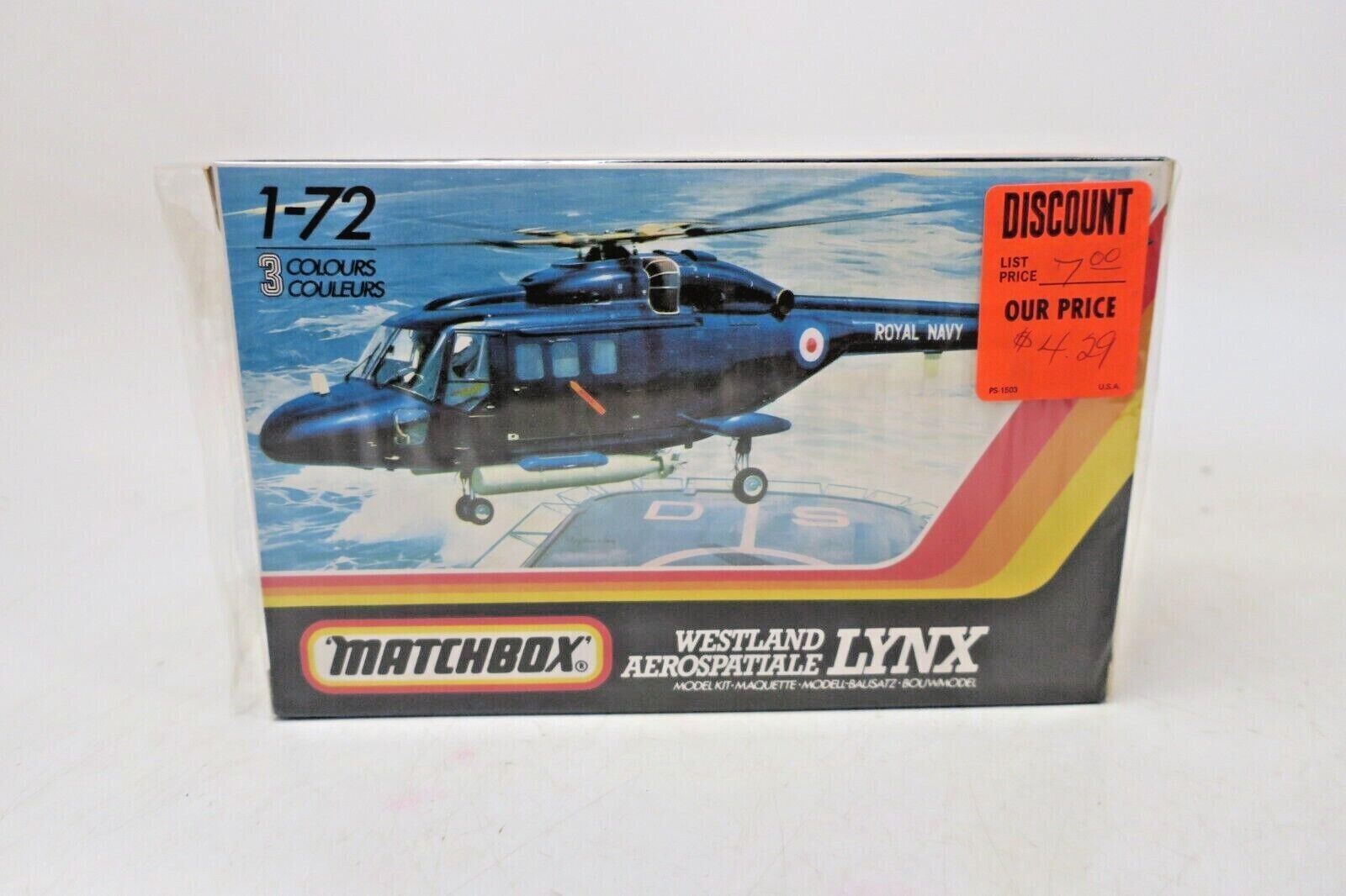 Matchbox PK-108 Westlnd Aerospatiale Lynx pk-108 - WISE GUYS HOBBIES LLC