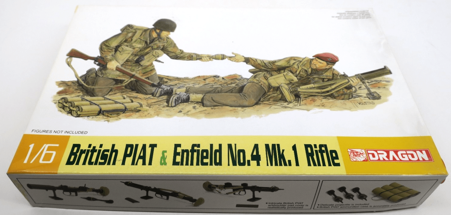Dragon 1/6 British PIAT & Enfield No. 4 Mk. 1 Rifle Model Kit 75027 - WISE GUYS HOBBIES LLC