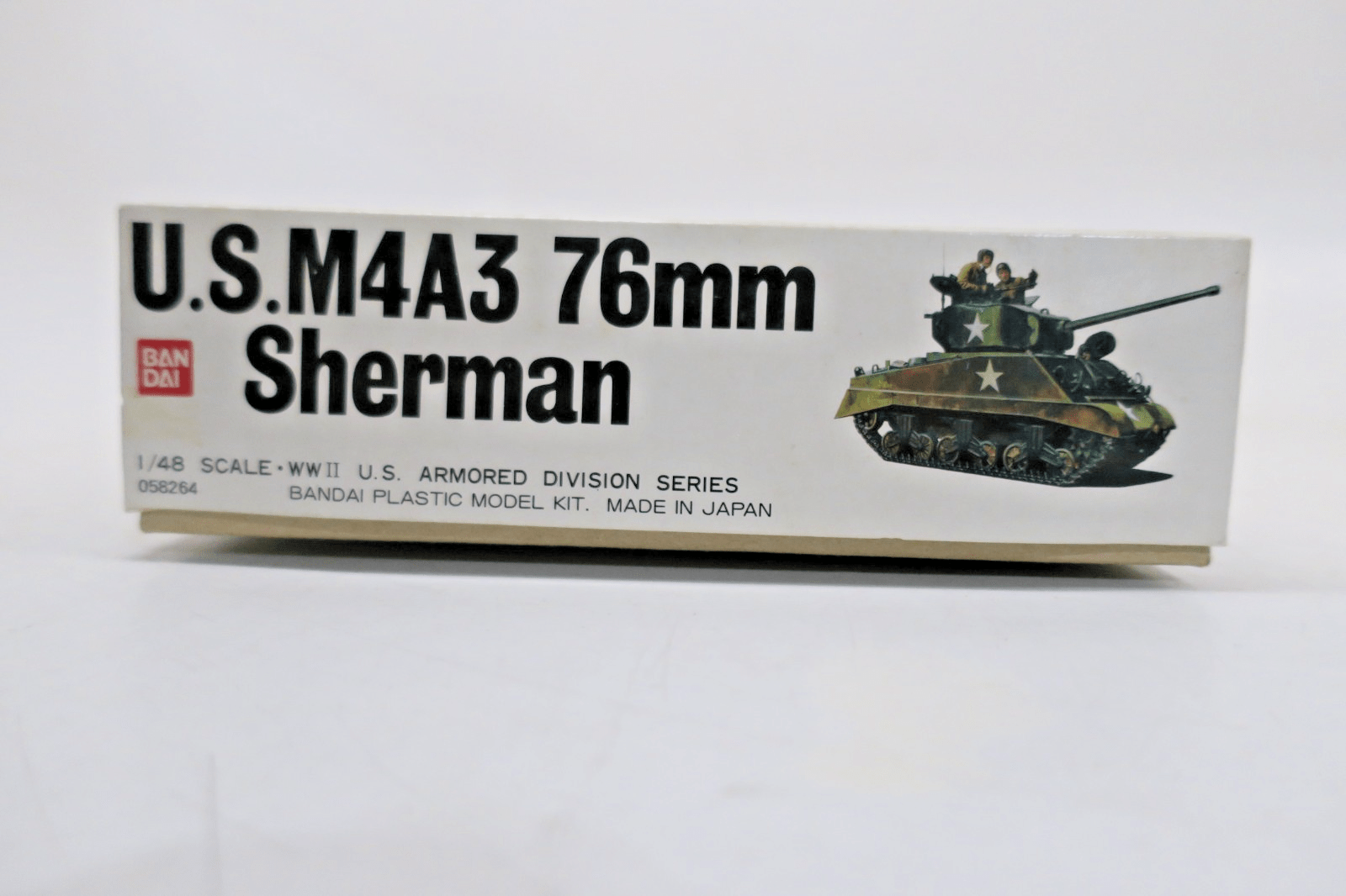 Bandai 1/48 M4A3 Sherman Tank Model Kit 058264 - WISE GUYS HOBBIES LLC