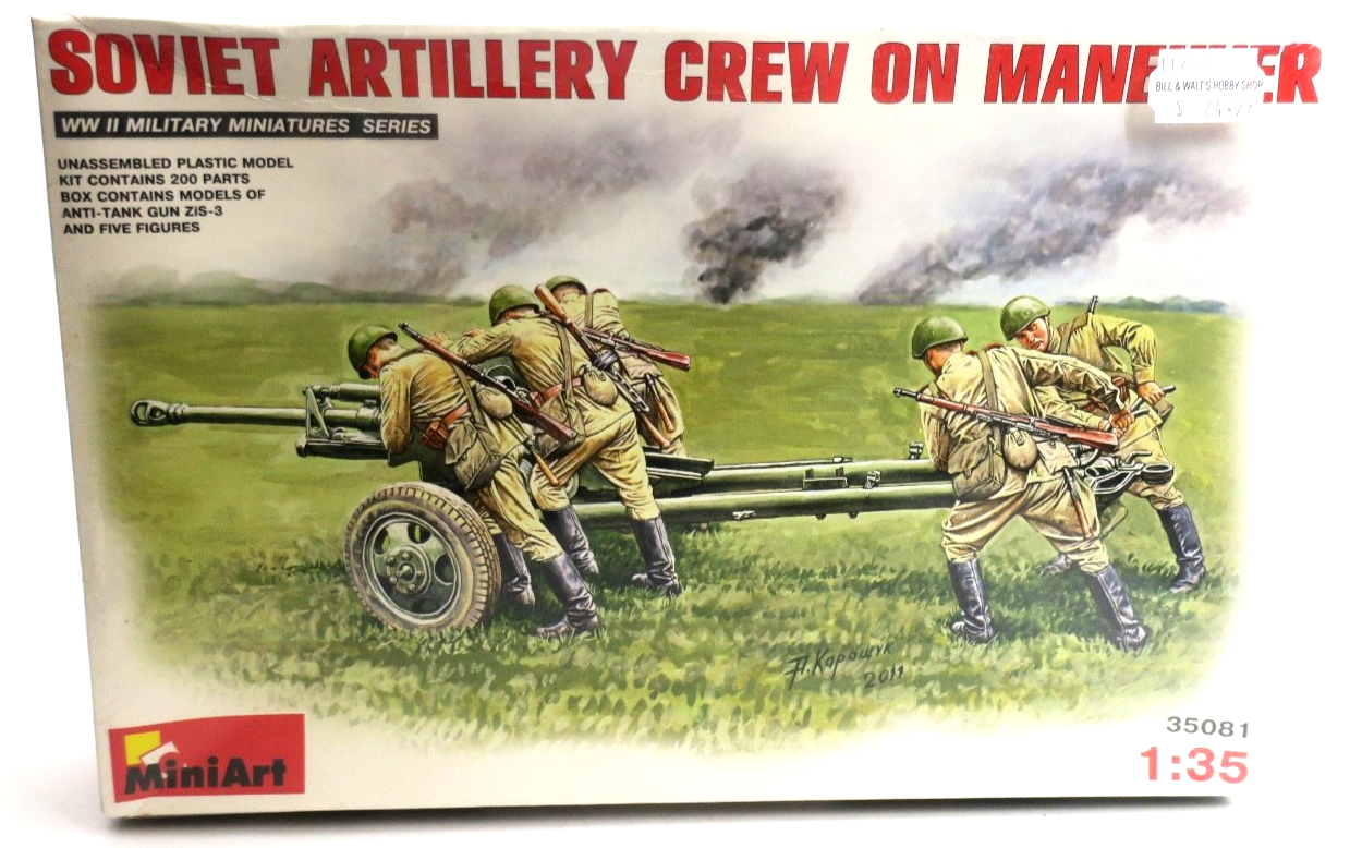 MiniArt 1/35 Soviet Artillery Crew On Maneuver Model Kit - WISE GUYS HOBBIES LLC