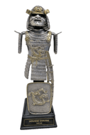 Franklin Mint Japanese Samurai Armor Through The Ages 24k Gold Pewter Warrior 8" - WISE GUYS HOBBIES LLC