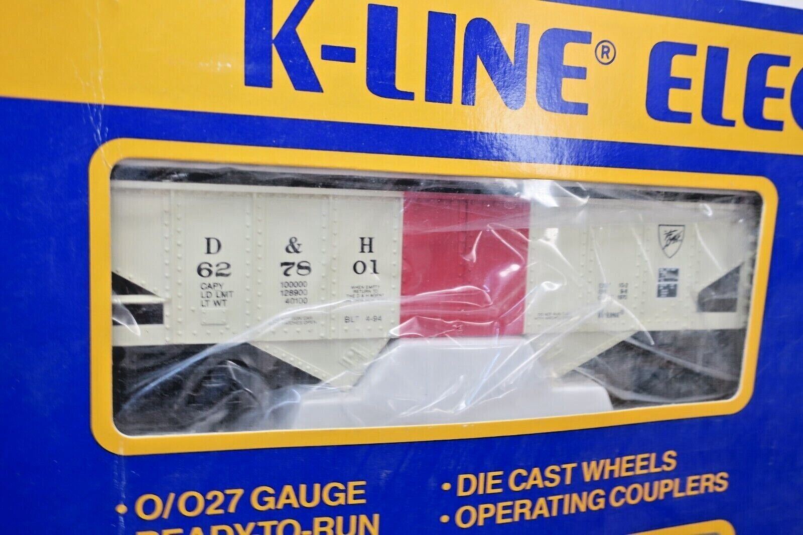 K-Line 0/027 Gauge D & W Hopper 4-Pac with Loads K-6278A - Missing one car - WISE GUYS HOBBIES LLC