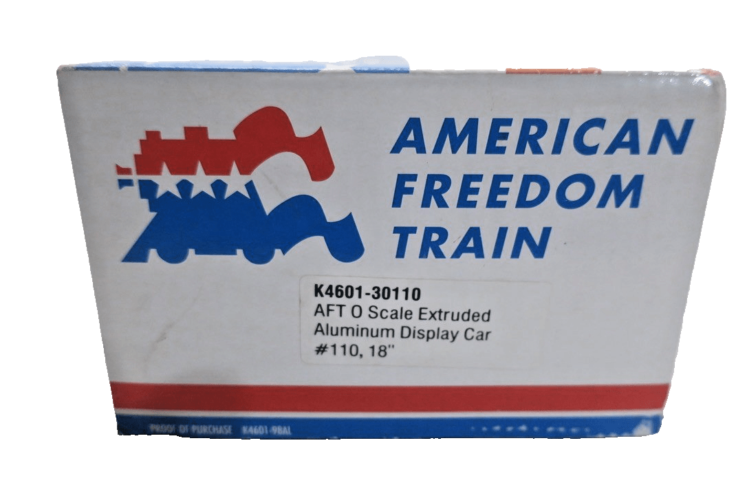K - Line k4601 - 30110 O American Freedom Train 18" Aluminum Display Car 110 - NIB - WISE GUYS HOBBIES LLC