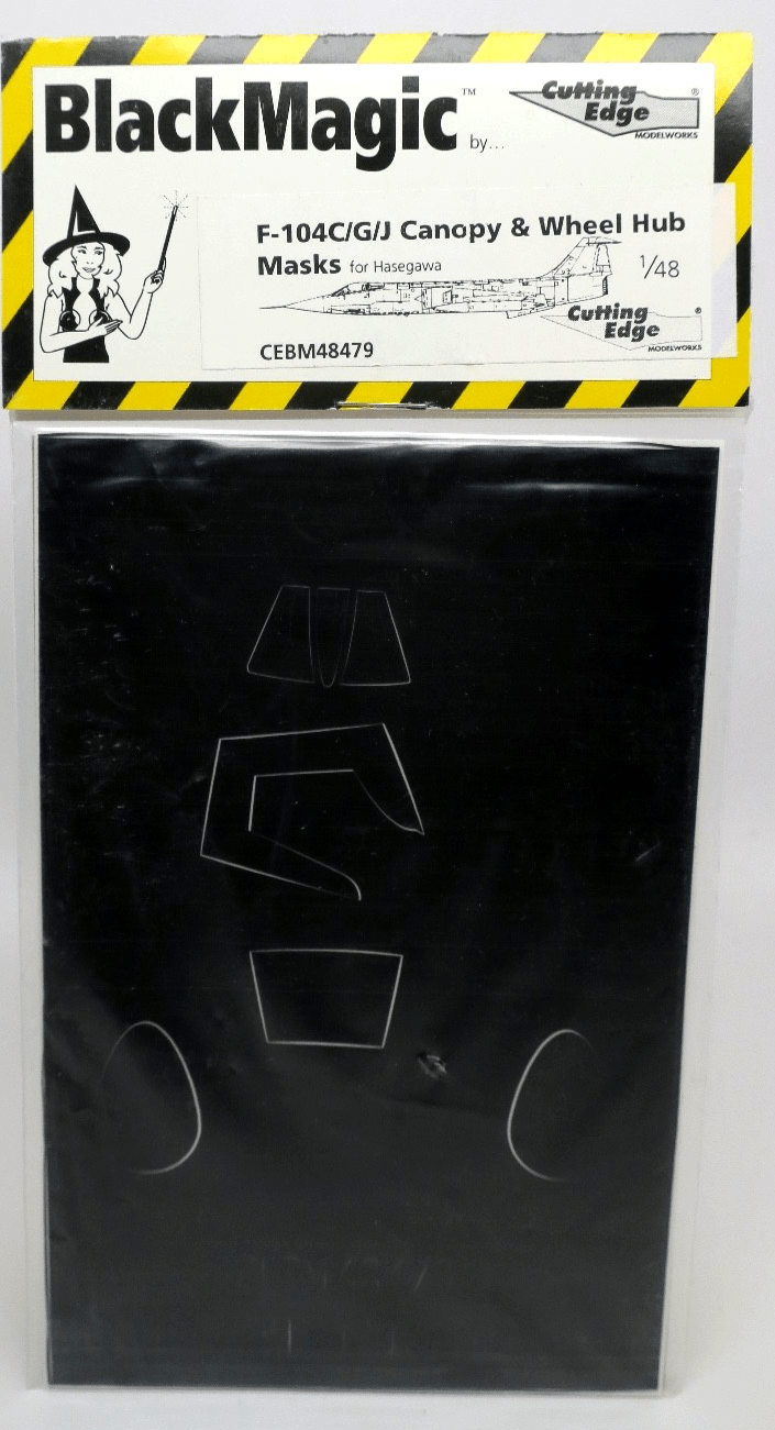 Cutting Edge Black Magic 1/48 F - 104C/G/J Canopy & Wheel Hub Masks CEBM48479 - WISE GUYS HOBBIES LLC
