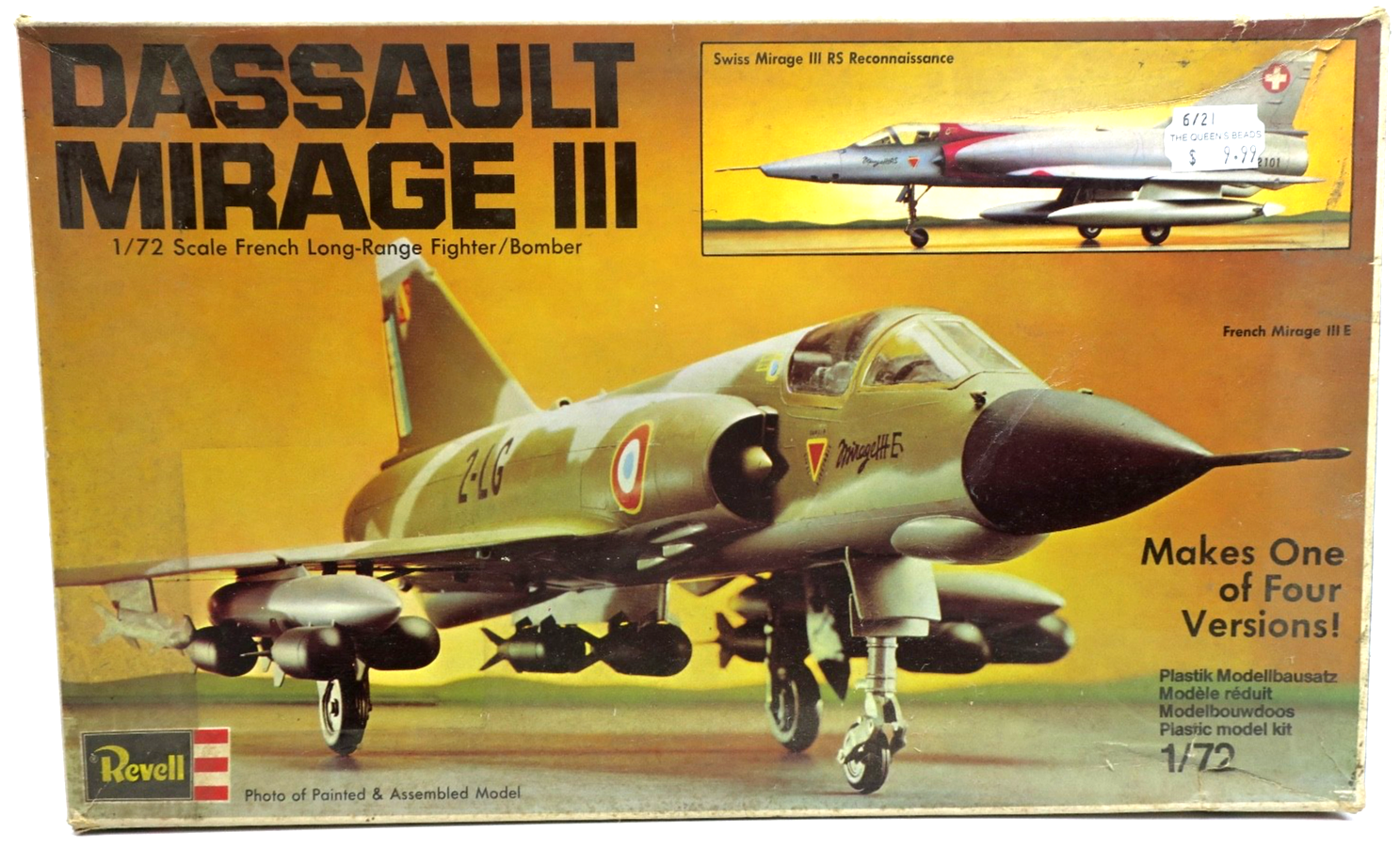 Revell 1/72 Dassault Mirage III Model Kit 0225 - WISE GUYS HOBBIES LLC
