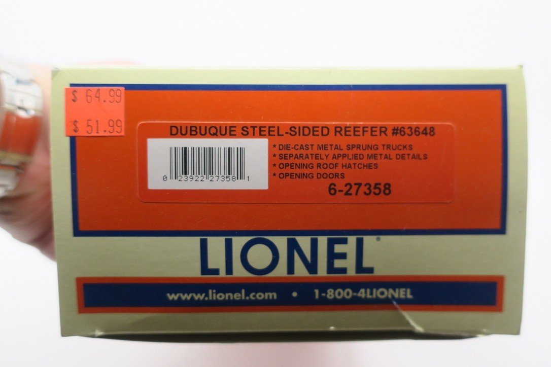 Lionel O Dubuque Steel-Sided Reefer 6-27358 NIB - WISE GUYS HOBBIES LLC