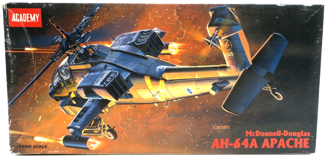 Academy 1/72 McDonnell Douglas AH - 64A Apache Model Kit 2138 - WISE GUYS HOBBIES LLC