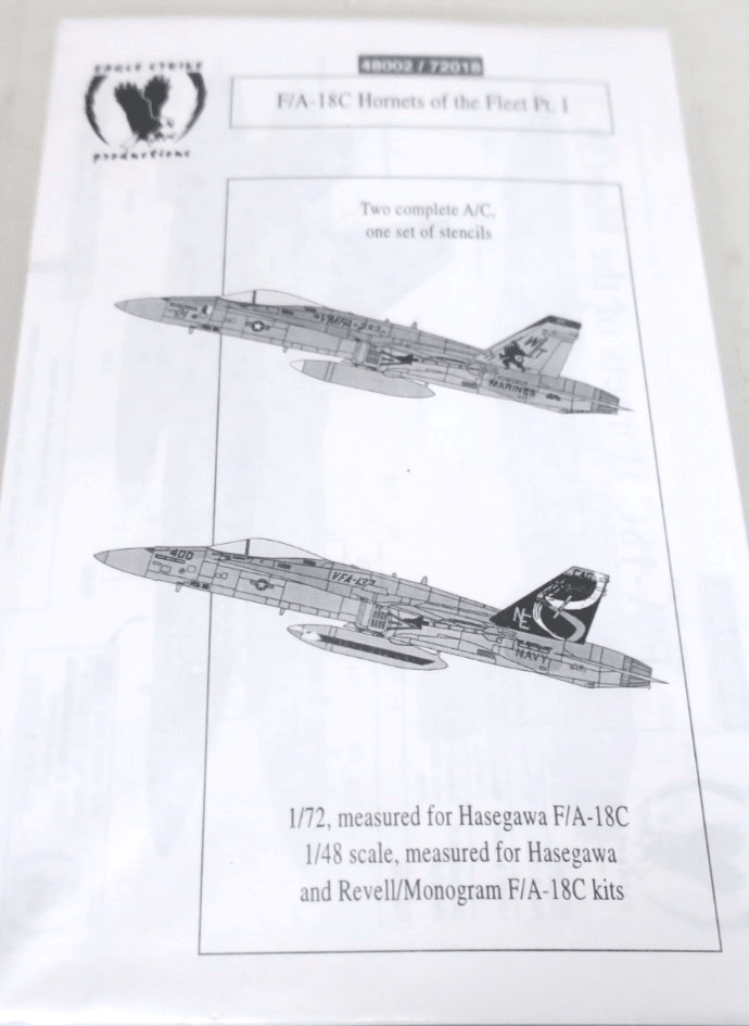 Eagle Strike 48002/72018 F/A - 18C Hornets of the Fleets Pt. I - WISE GUYS HOBBIES LLC