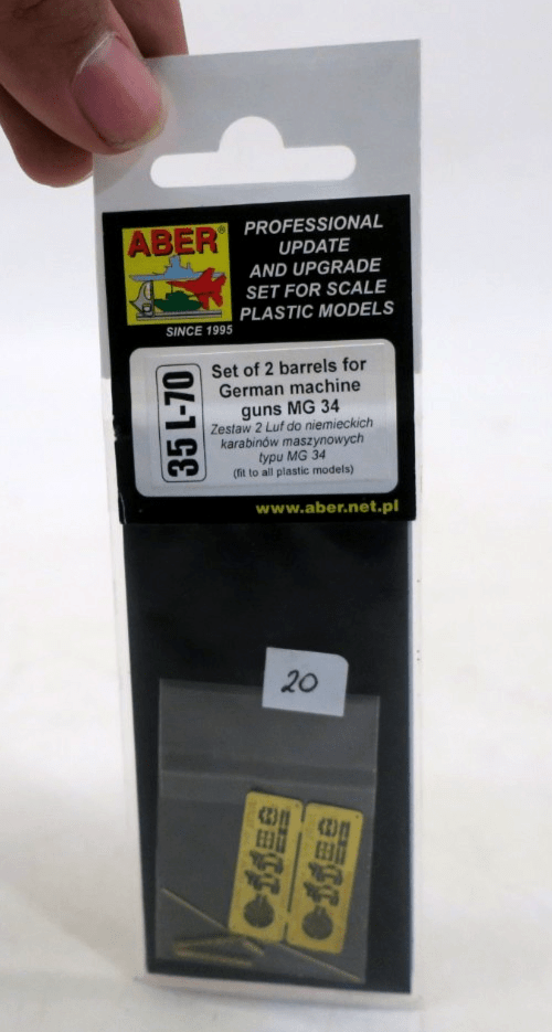 Aber 1/35 Set of 2 Barrels For German Machine Guns MG 34 Detail Set 35L070 - WISE GUYS HOBBIES LLC