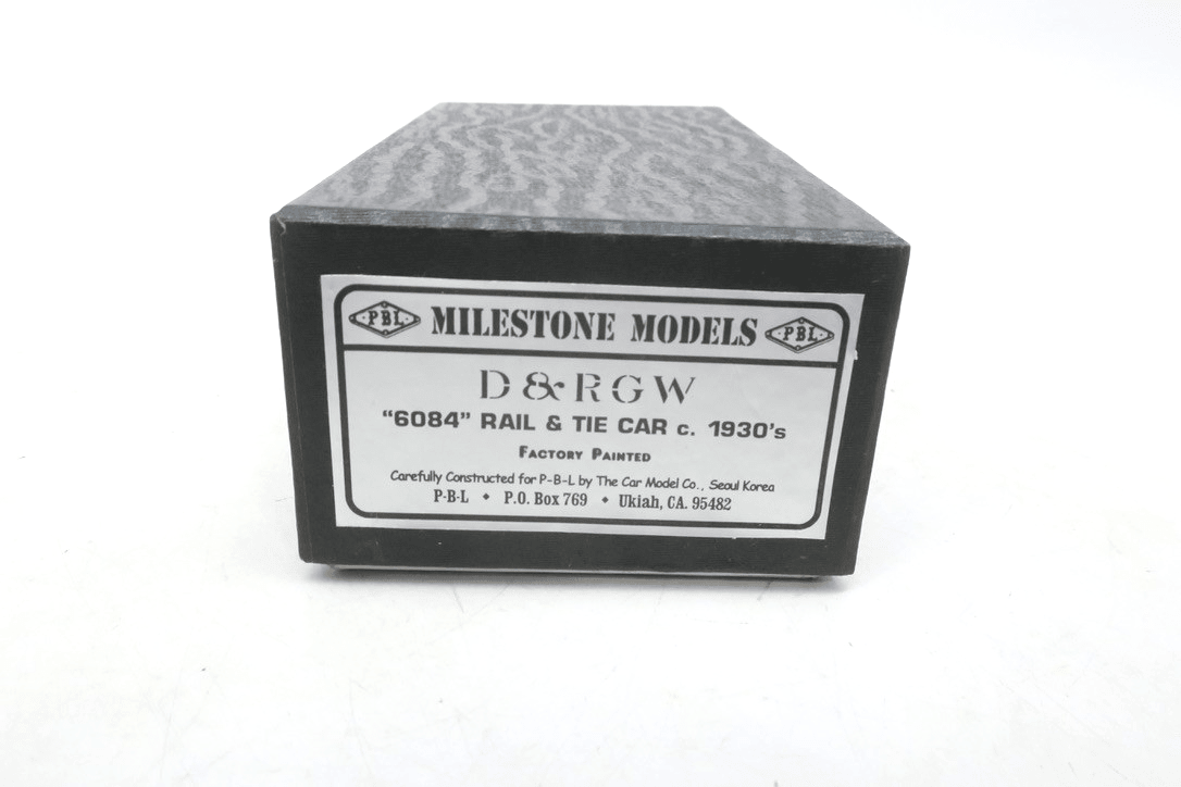 Milestone Models PBL Brass D&RGW Rail & Tie Car Sn3 Scale Painted RED 6084 - WISE GUYS HOBBIES LLC
