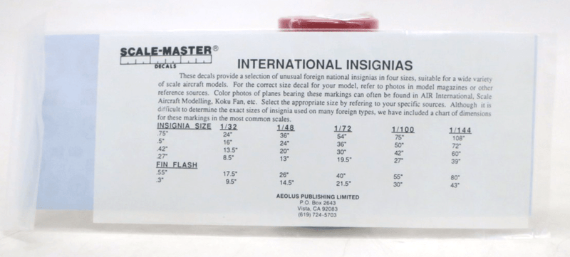 Scale Master Multi-Scale International Insignias #1 Decals #SM-36