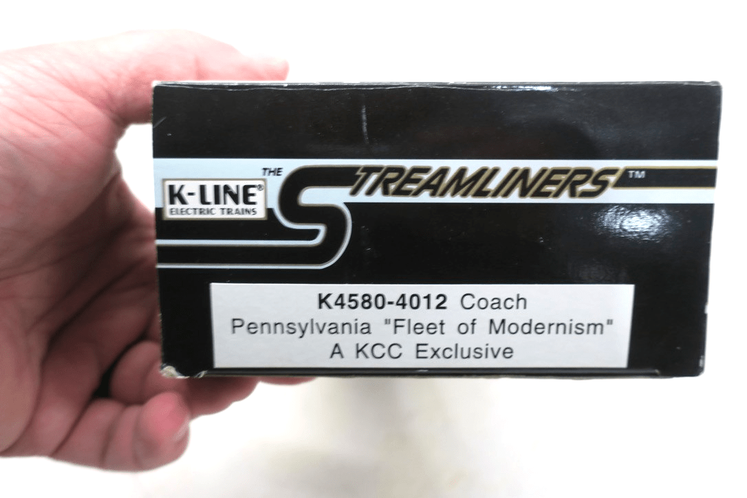 K - Line O Scale Streamliner PRR Fleet of Modernism Coach Car K4580 - 4012 - WISE GUYS HOBBIES LLC
