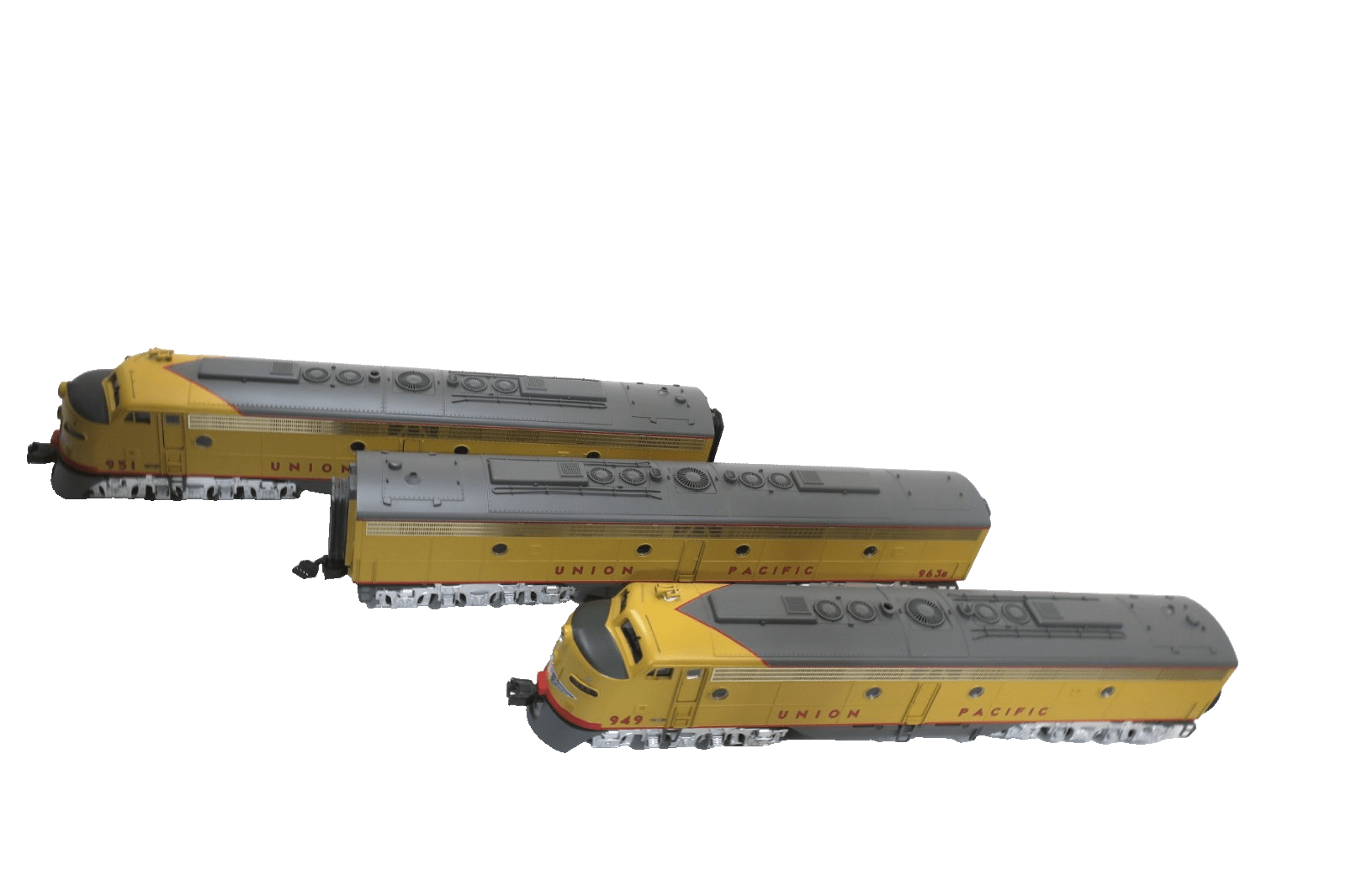 MTH Premier 20 - 2208 - 1 Union Pacific E8 A - B - A Diesel Engine Set O - Gauge - WISE GUYS HOBBIES LLC