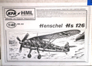 MPM 1/48 Henschel HS-126 Resin Cast Kit