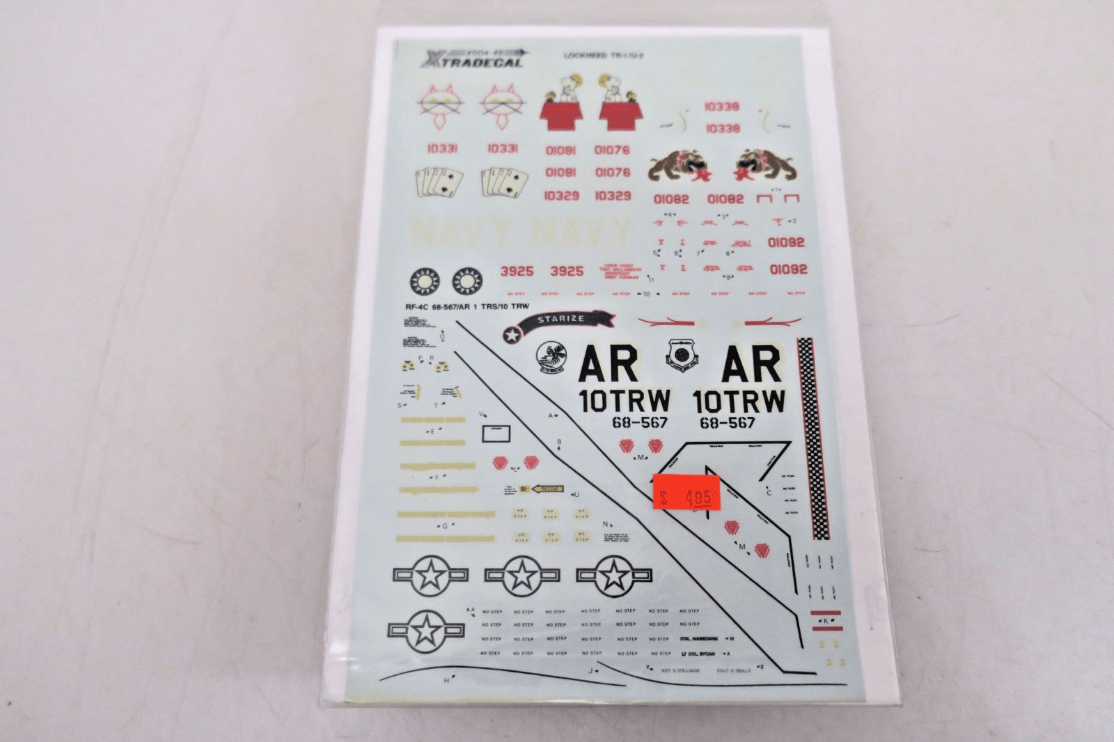 Xtradecal 1/48 - Lockheed TR - 1/U - 2 X004 - 4 - WISE GUYS HOBBIES LLC