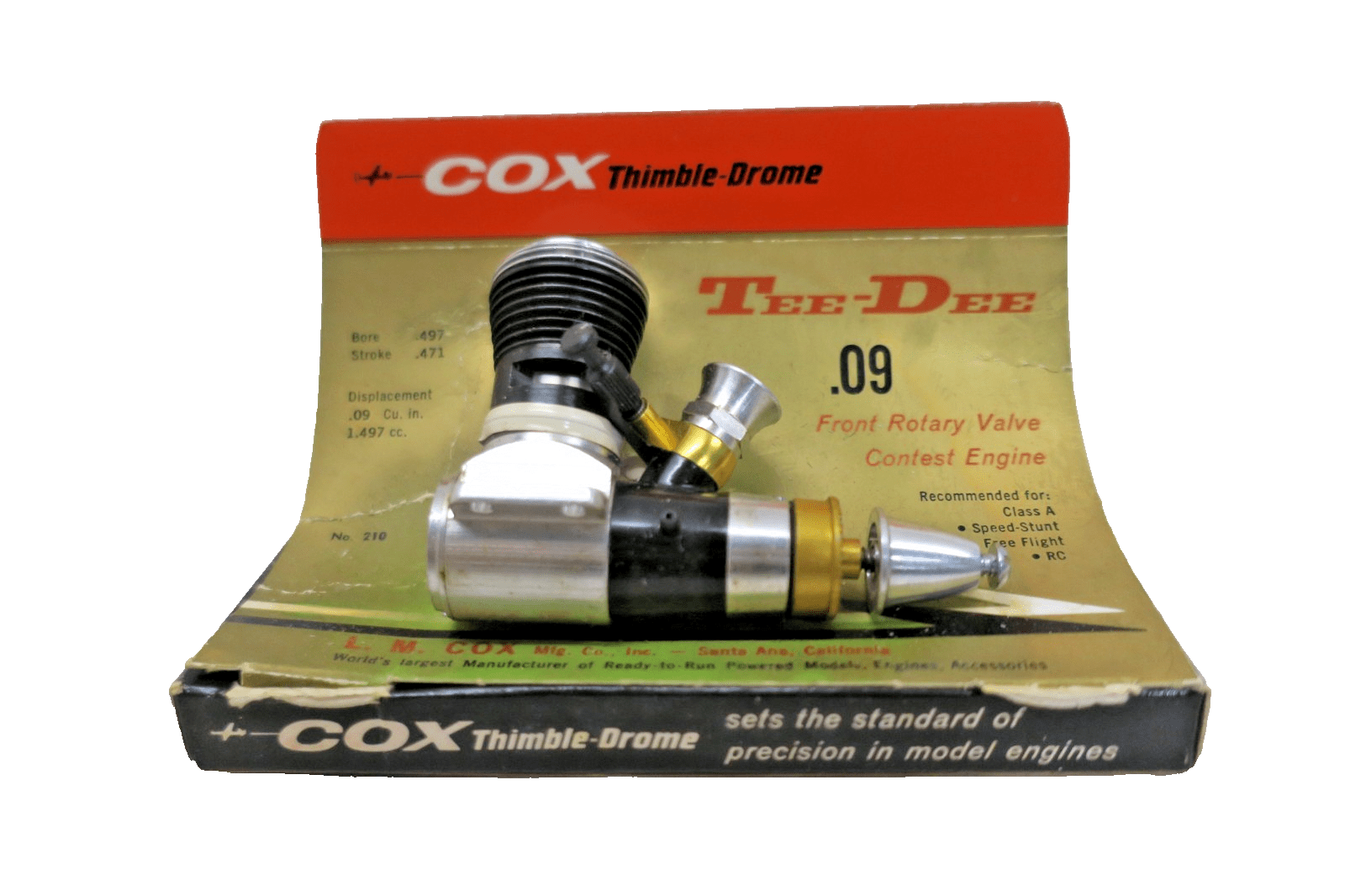 Cox .09 - COX engine - COX TEE - DEE .09 Front Rotary Valve Rare - WISE GUYS HOBBIES LLC