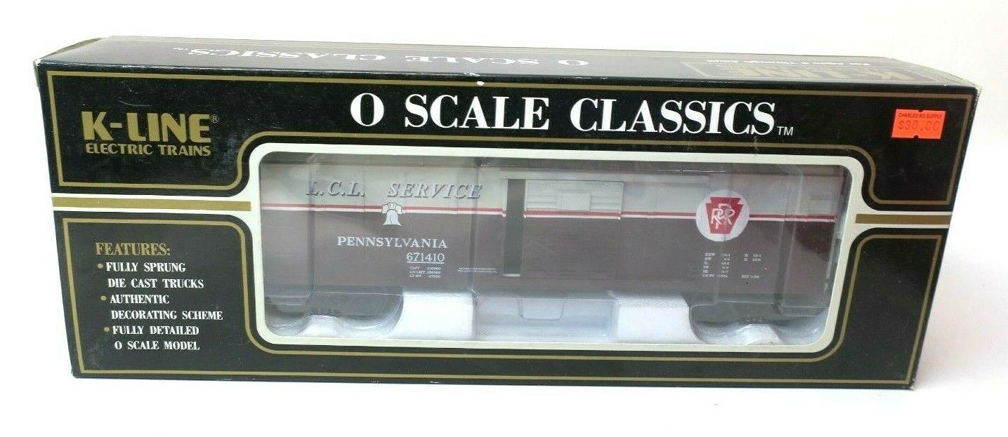MTH K-LINE RAILKING 30-7459 PENNSYLVANIA BOX CAR 671410 LCL SERVICE - WISE GUYS HOBBIES LLC