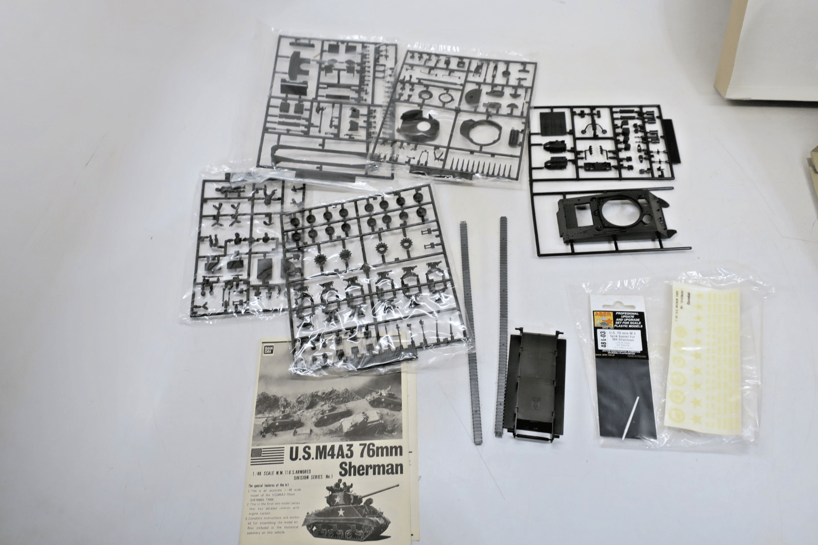 Bandai 1/48 M4A3 Sherman Tank Model Kit 058264 - WISE GUYS HOBBIES LLC