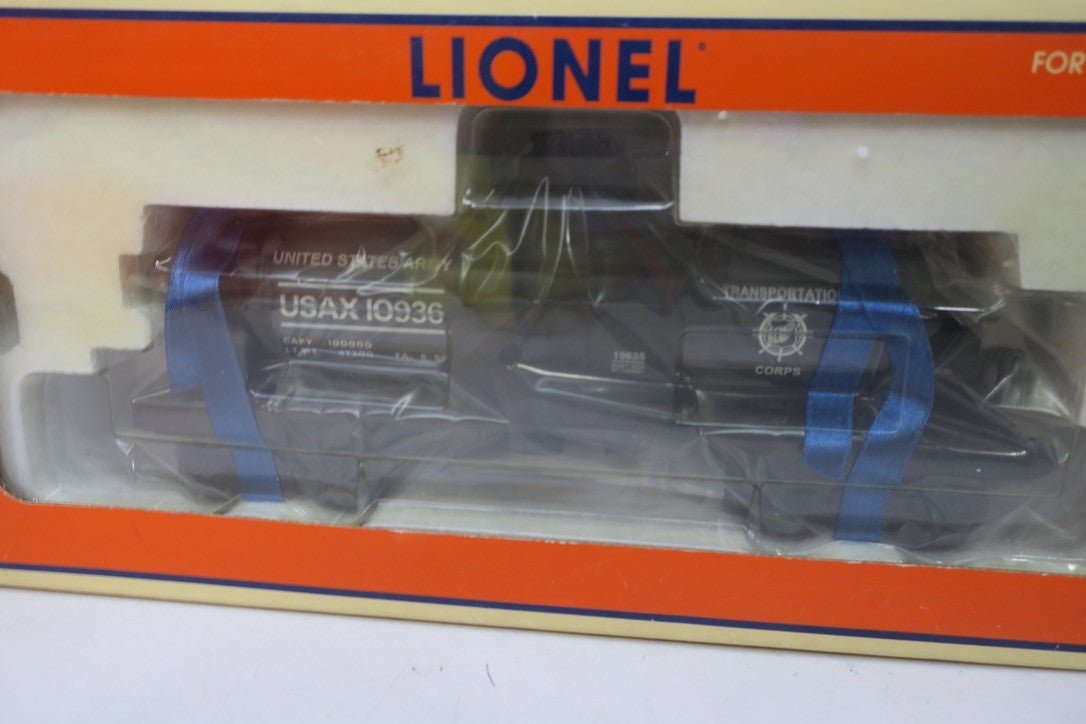 2001 Lionel 6-19635 O U.S Army 8000 Gallon Tank Car 10936 - WISE GUYS HOBBIES LLC