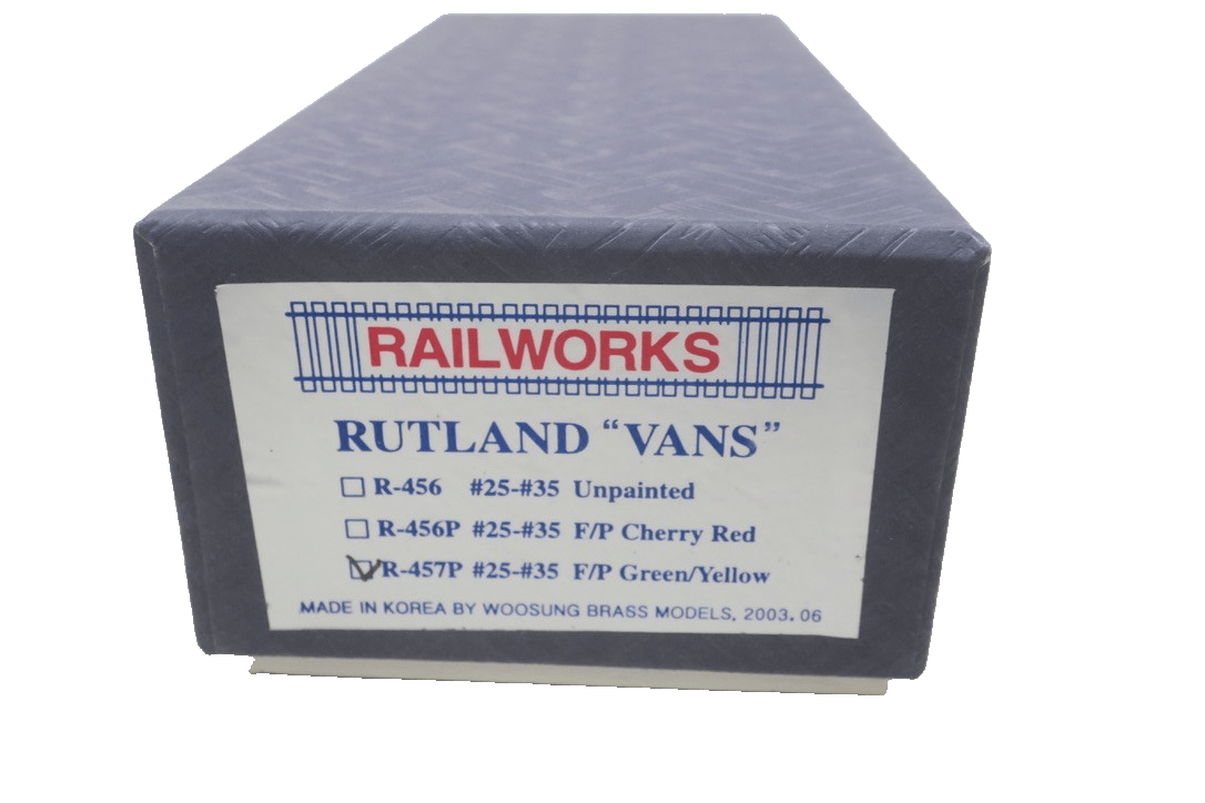 HO BRASS RAILWORKS RUTLAND VANS CABOOSE 25-35 - Green - WISE GUYS HOBBIES LLC