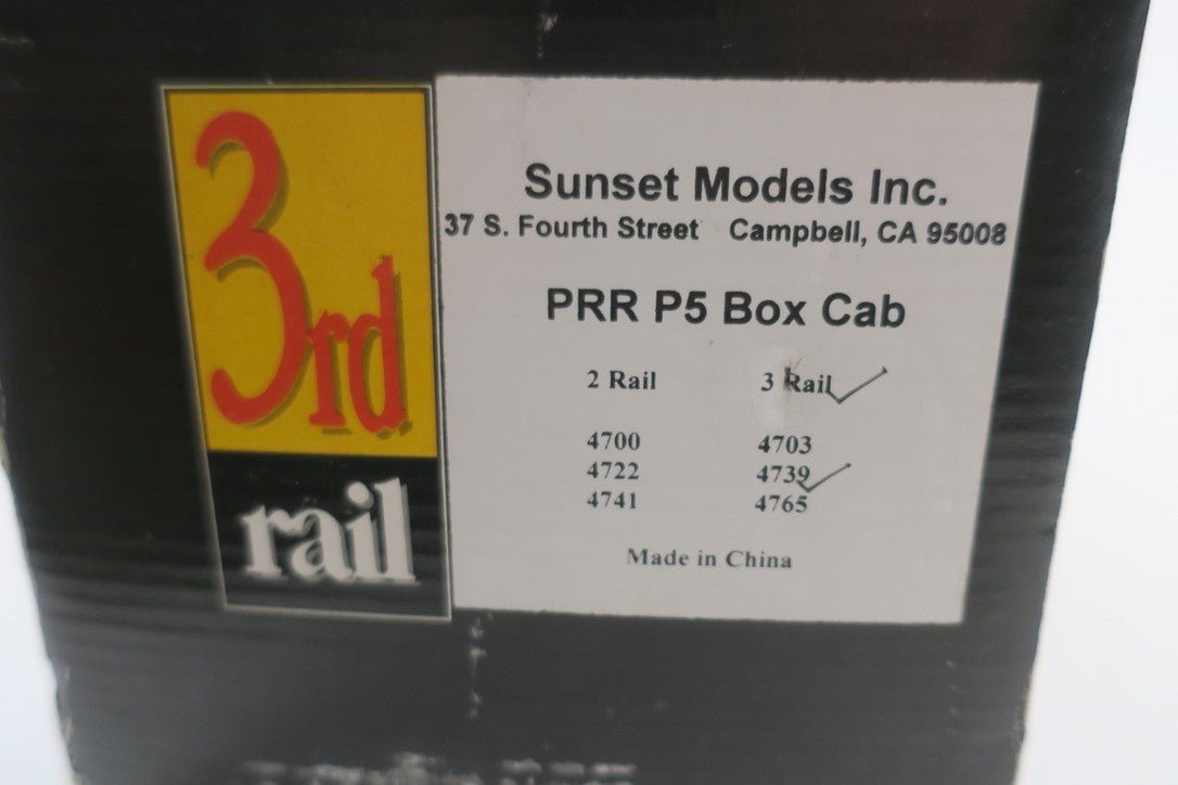 3rd Rail Pennsylvania PRR P5 Box Cab 3 Rail 4739 Brass Locomotive O - Scale AS - IS - WISE GUYS HOBBIES LLC