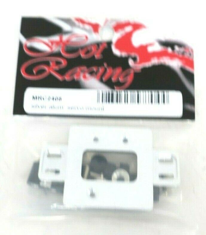 Hot Racing MRC2408 Silver Aluminum Adjustable Servo Mount - WISE GUYS HOBBIES LLC