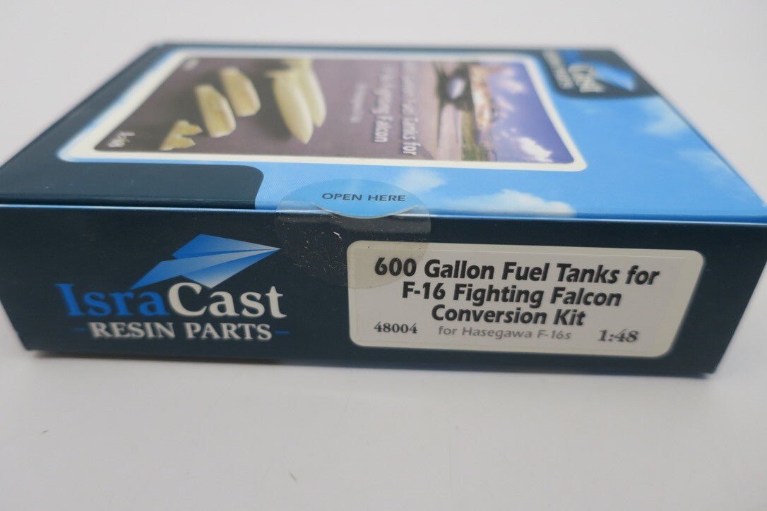 Isracast 1/48 48004 - 600 Gallon Fuel Tanks for F-16 Fighting Falcon (Hasegawa) - WISE GUYS HOBBIES LLC