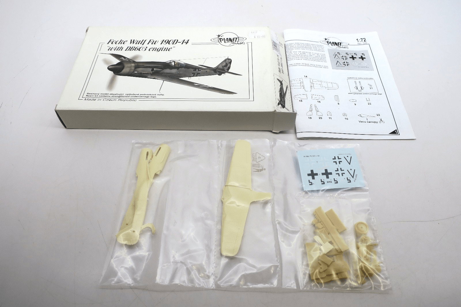 Planet Models 1/72 Focke Wulf Fw190 D - 14 With DB603 Engine Resin Kit 120 - WISE GUYS HOBBIES LLC