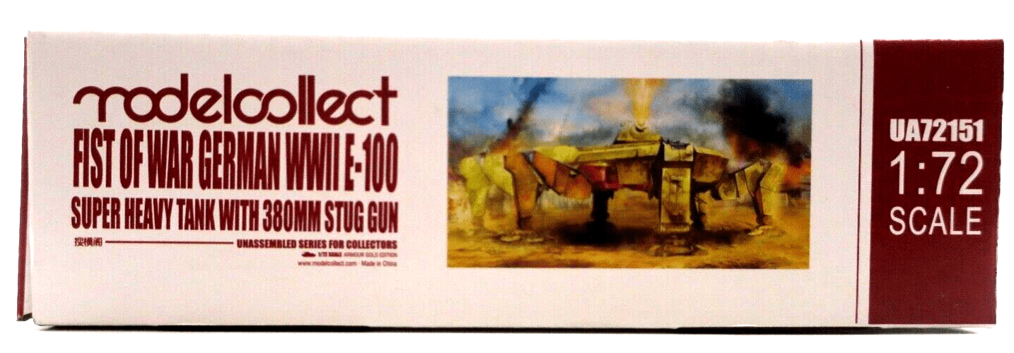 Modelcollect Fist of War 1/72 German WWII E-100 380mm Stug Gun Model Kit - WISE GUYS HOBBIES LLC