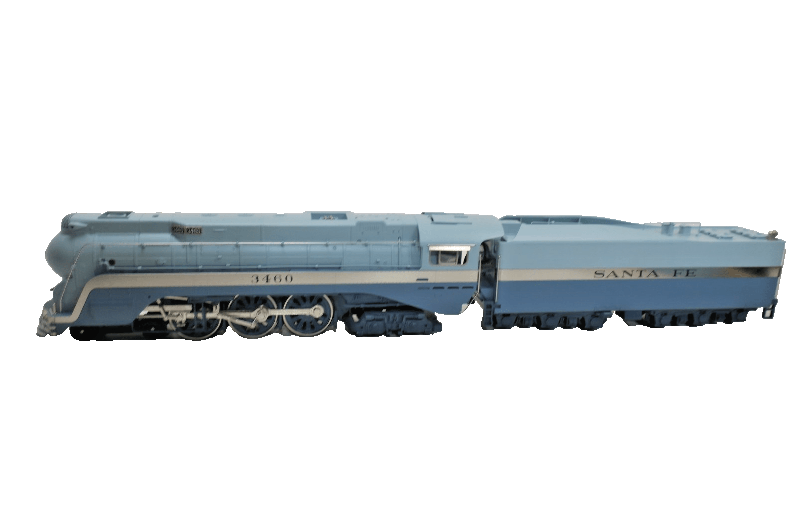 MTH 20 - 3194 - 1 Santa Fe 4 - 6 - 4 Blue Goose Steam & Tender  3460 PRODUCTION SAMPLE - WISE GUYS HOBBIES LLC