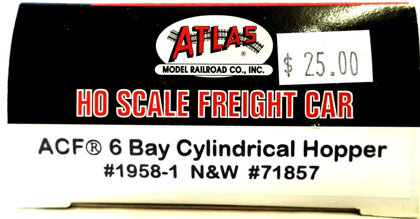 ATLAS O TRAIN 6-BAY NORFOLK AND WESTERN RR CYLINDRICAL HOPPER CAR NO. 71857 - WISE GUYS HOBBIES LLC