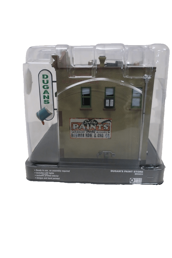 NEW Woodland Scenics Built & Ready Model Kit Dugan's Paint Store O Scale BR5853 - WISE GUYS HOBBIES LLC