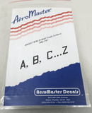 Aeromaster Decals 48 - 237 - WWII RAF Code Letters Sky 24" - WISE GUYS HOBBIES LLC