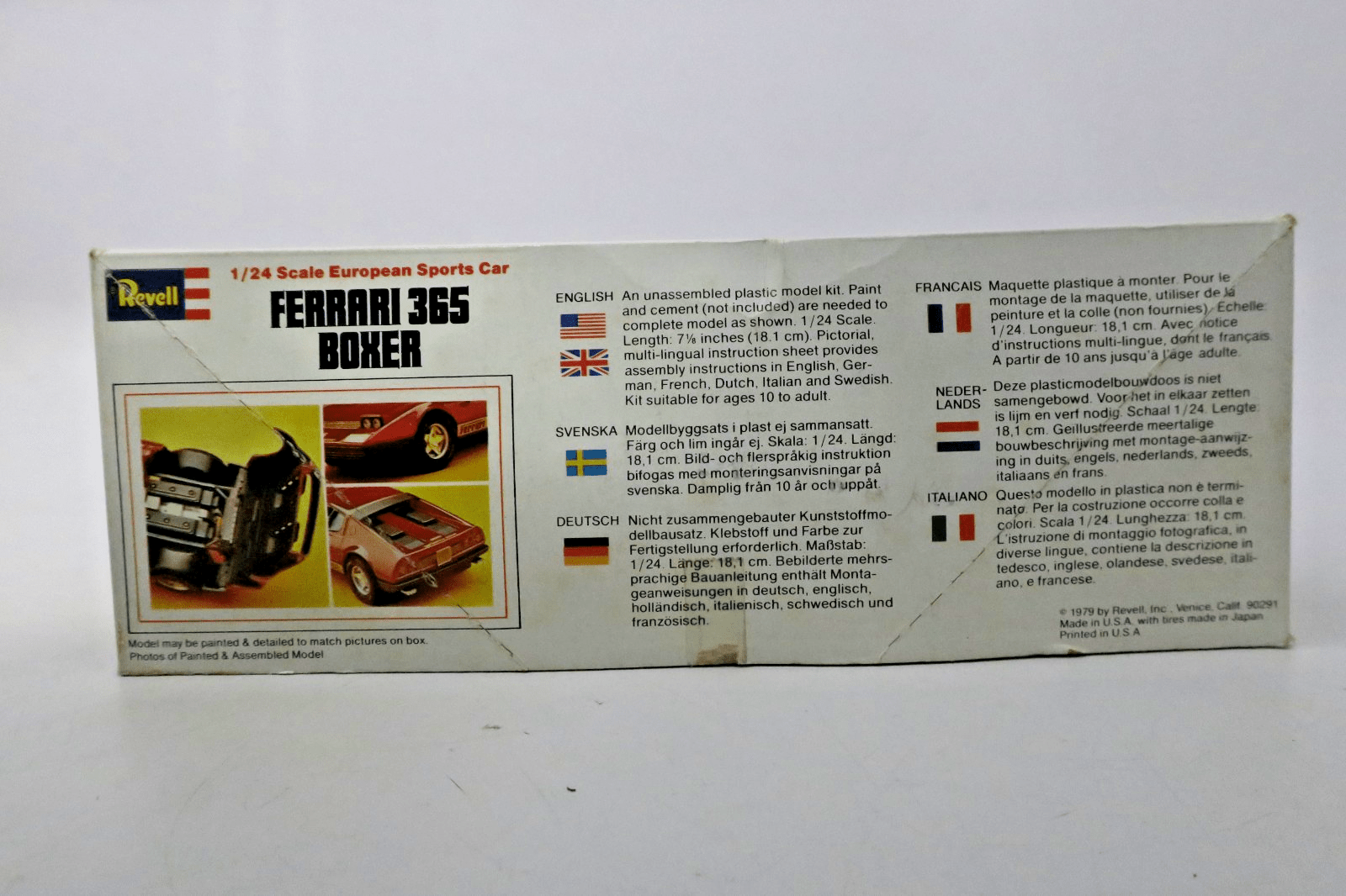 Revell 1/24 European Sports Car Ferrari 365 Boxer Plastic Model Kit 7301 - WISE GUYS HOBBIES LLC