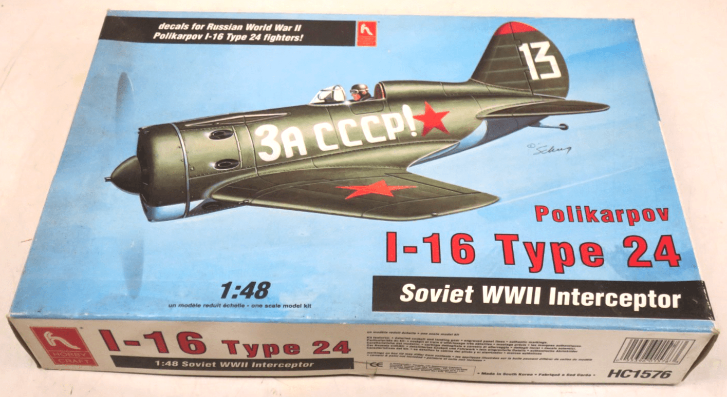 Hobby Craft 1/48 Polikarpov I - 16 Type 24 Model Kit HC1576 - WISE GUYS HOBBIES LLC