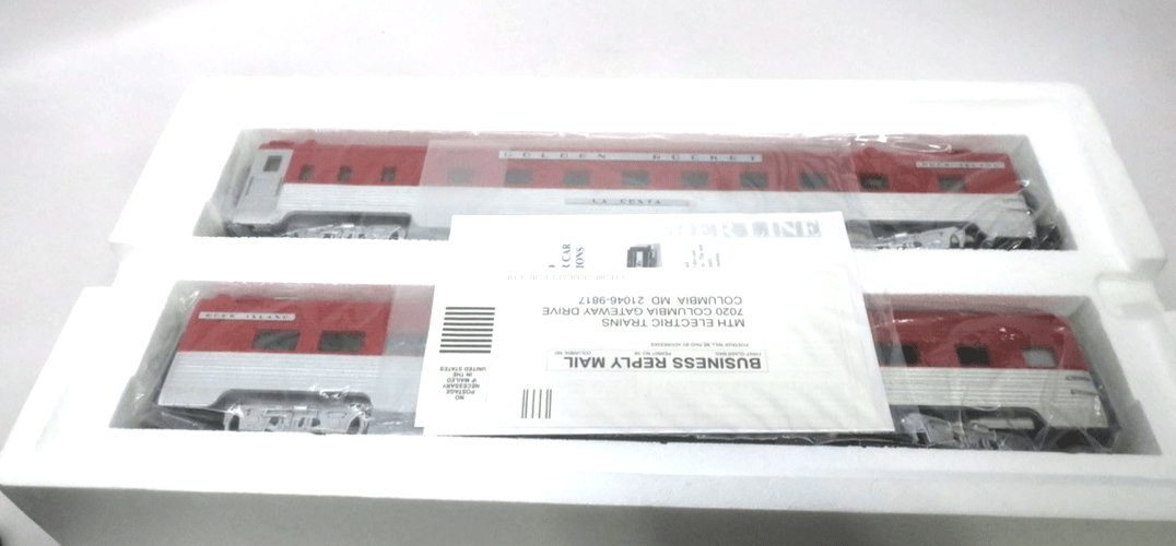 MTH 20-6612 Rock Island 70’ streamlined ribbed sleeper & diner 2-car set NIB - WISE GUYS HOBBIES LLC