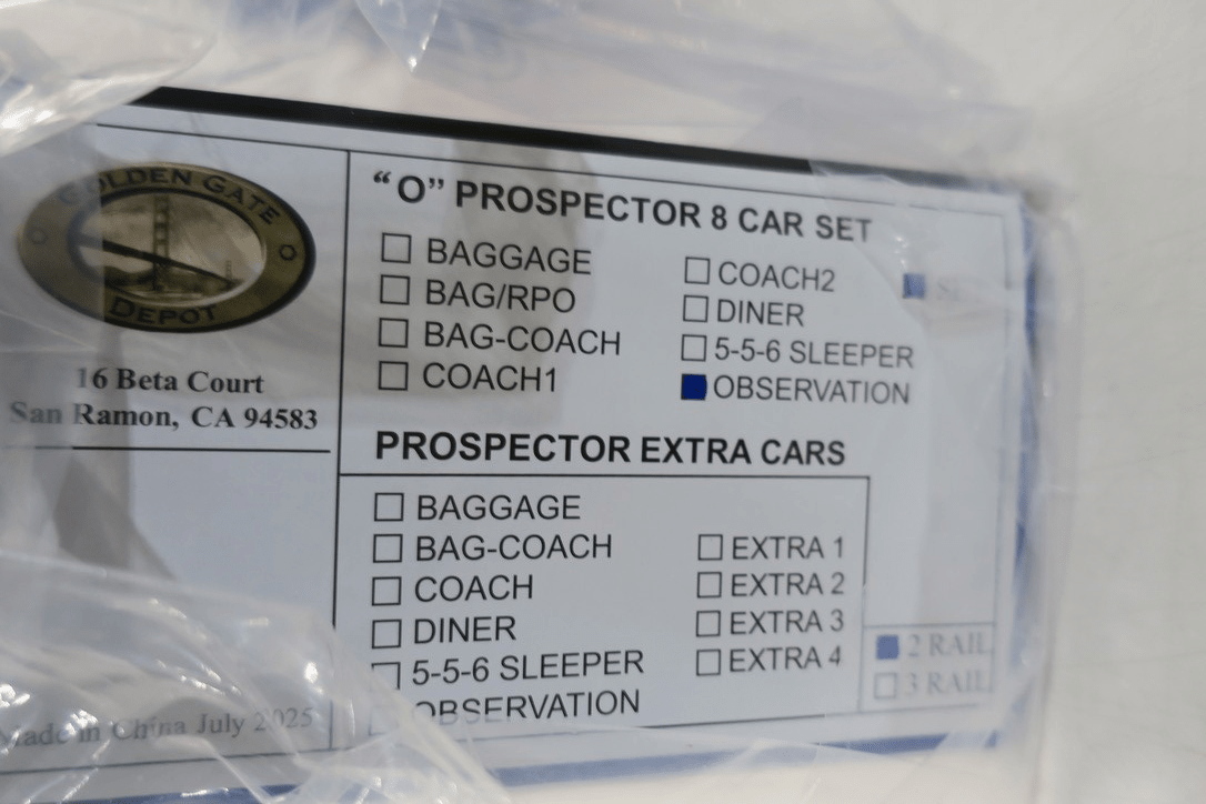 Golden Gate Depot DRGW PROSPECTOR CARS Set of 8 (O Scale Aluminum) - WISE GUYS HOBBIES LLC