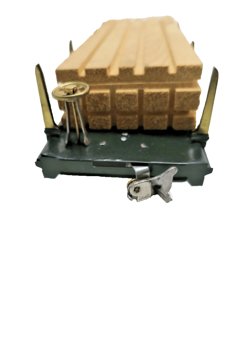 MTH Standard Gauge Tinplate Dark Grenn 511 Flat Car w/ Wood Load 10 - 1117 - WISE GUYS HOBBIES LLC